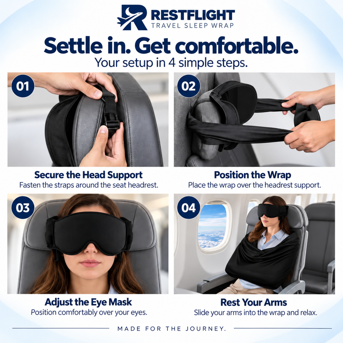 RESTFLIGHT™ First Class 3-in-1 Travel Sleep Set
